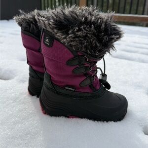 Kamik Purple and Black Kids Snow Boots